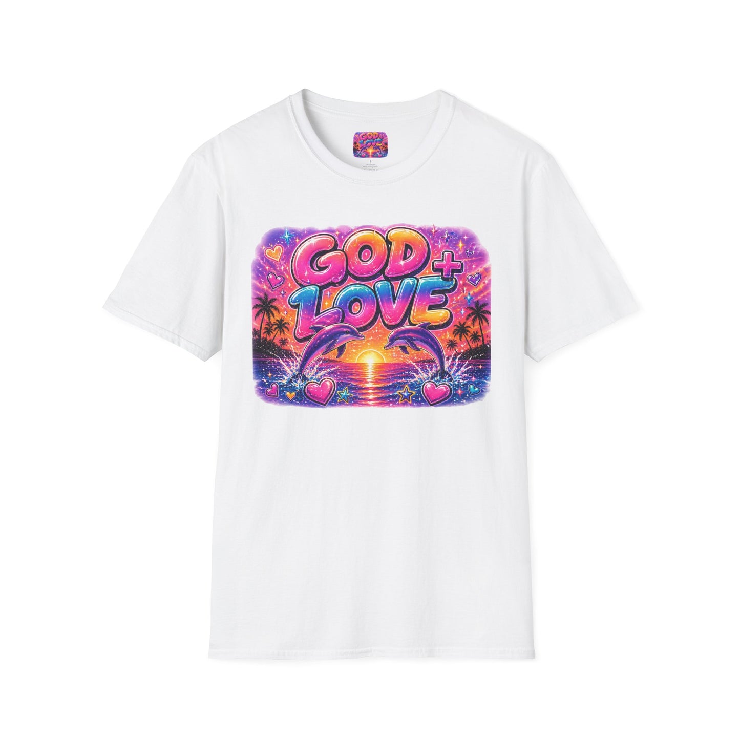 God + Love Sunset Paradise Tee | Bold Faith Statement | It Girl Energy