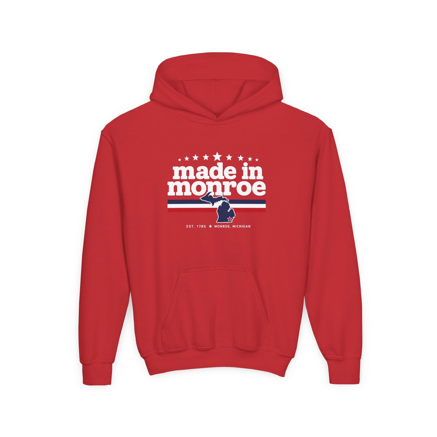 Made in Monroe Vintage Hometown Hoodie- YOUTH