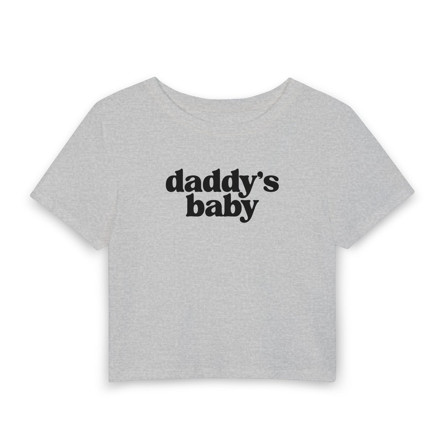 Daddy’s Baby Baby Tee | Cute Pink Graphic Crop Tee