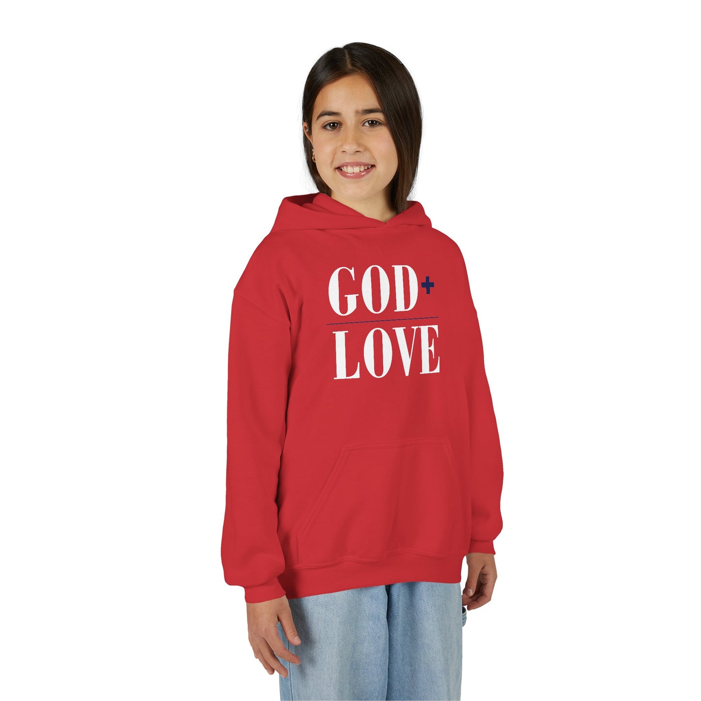 USA God Bless Love Statement Hoodie – YOUTH
