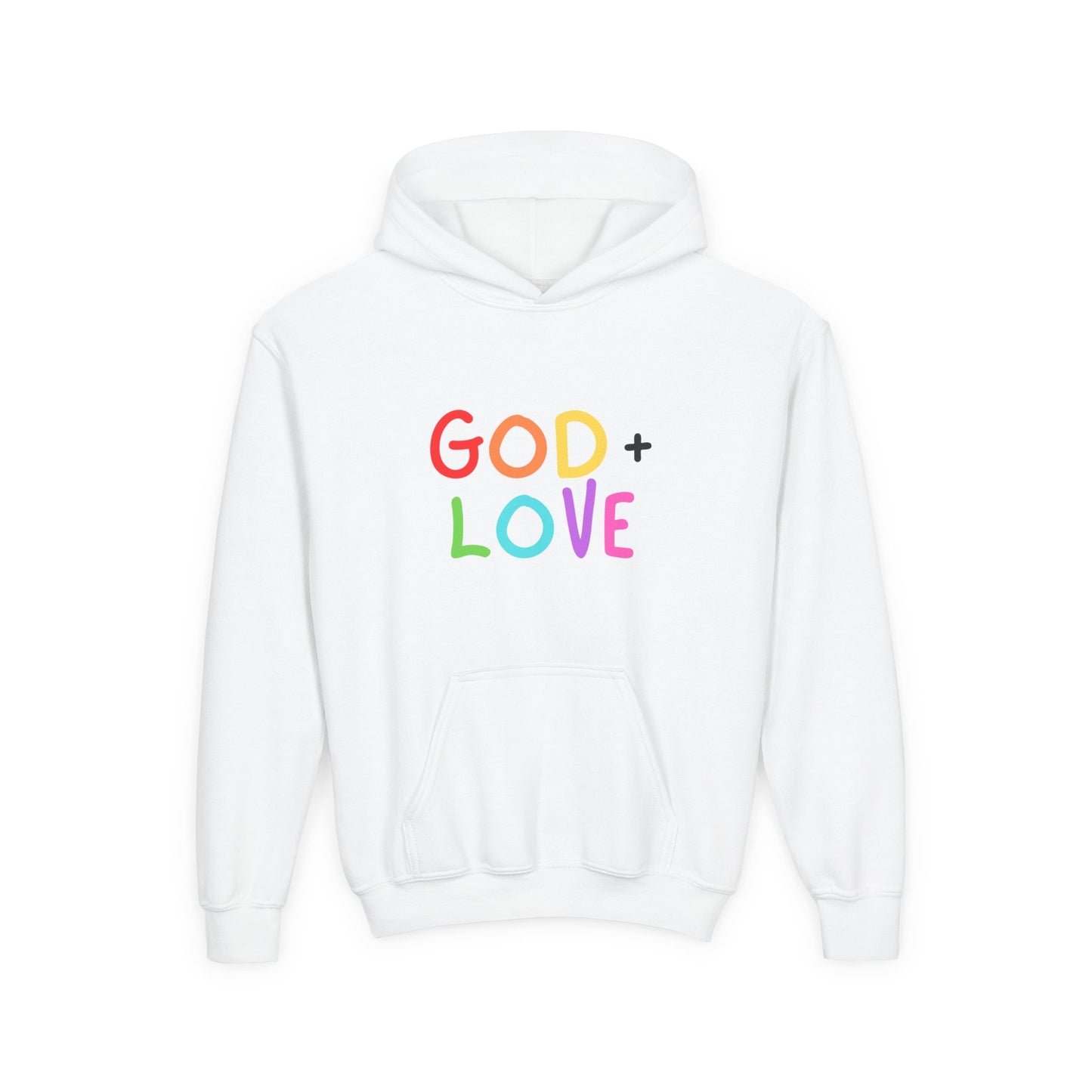 God + Love Color Statement Hoodie – Youth