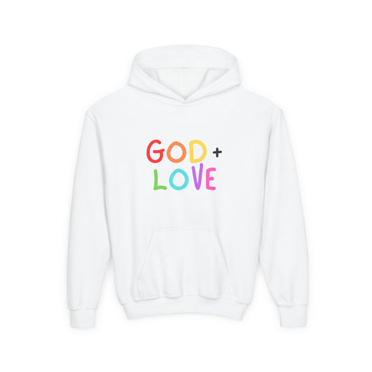 God + Love Color Statement Hoodie – Youth