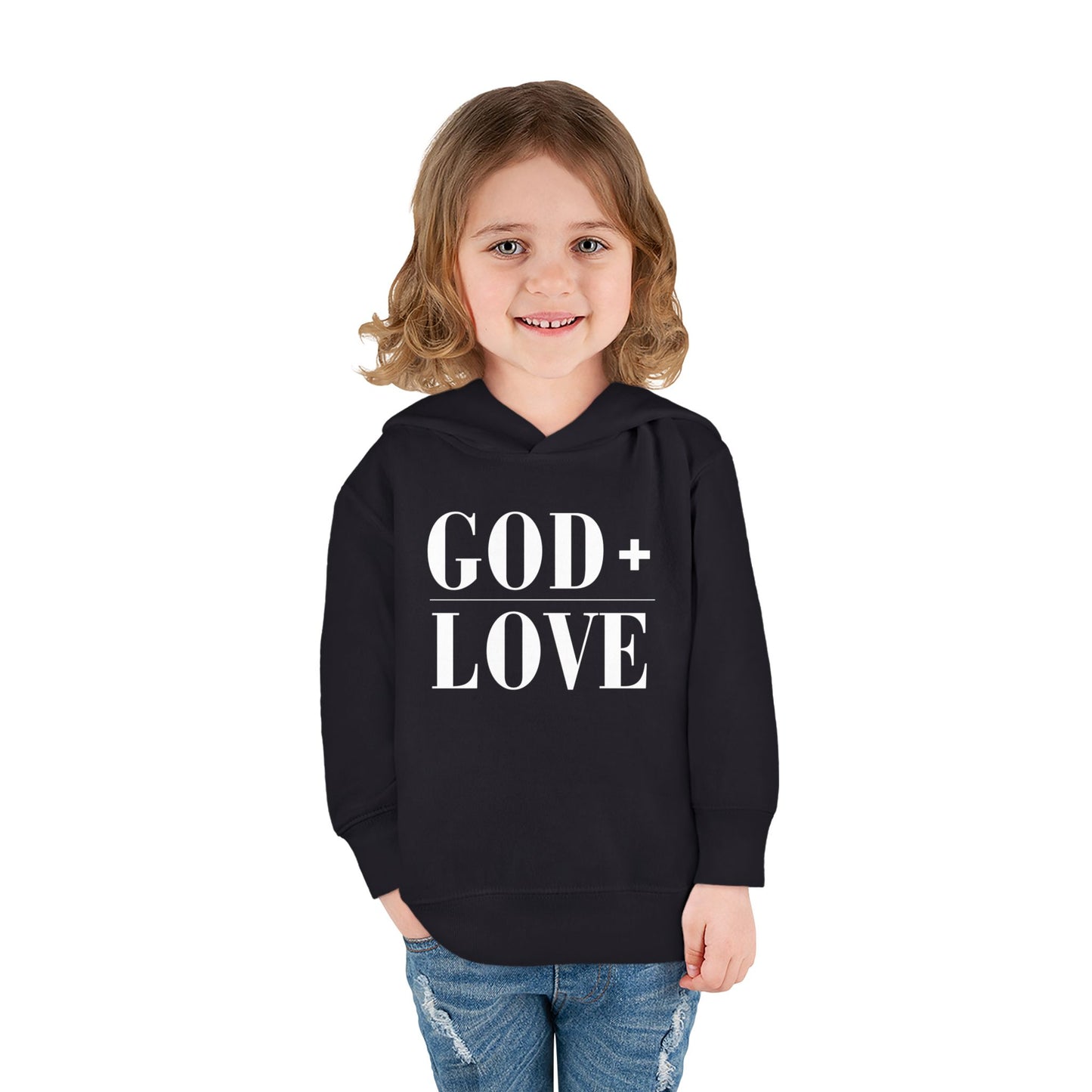 God + Love Statement Hoodie – Toddler