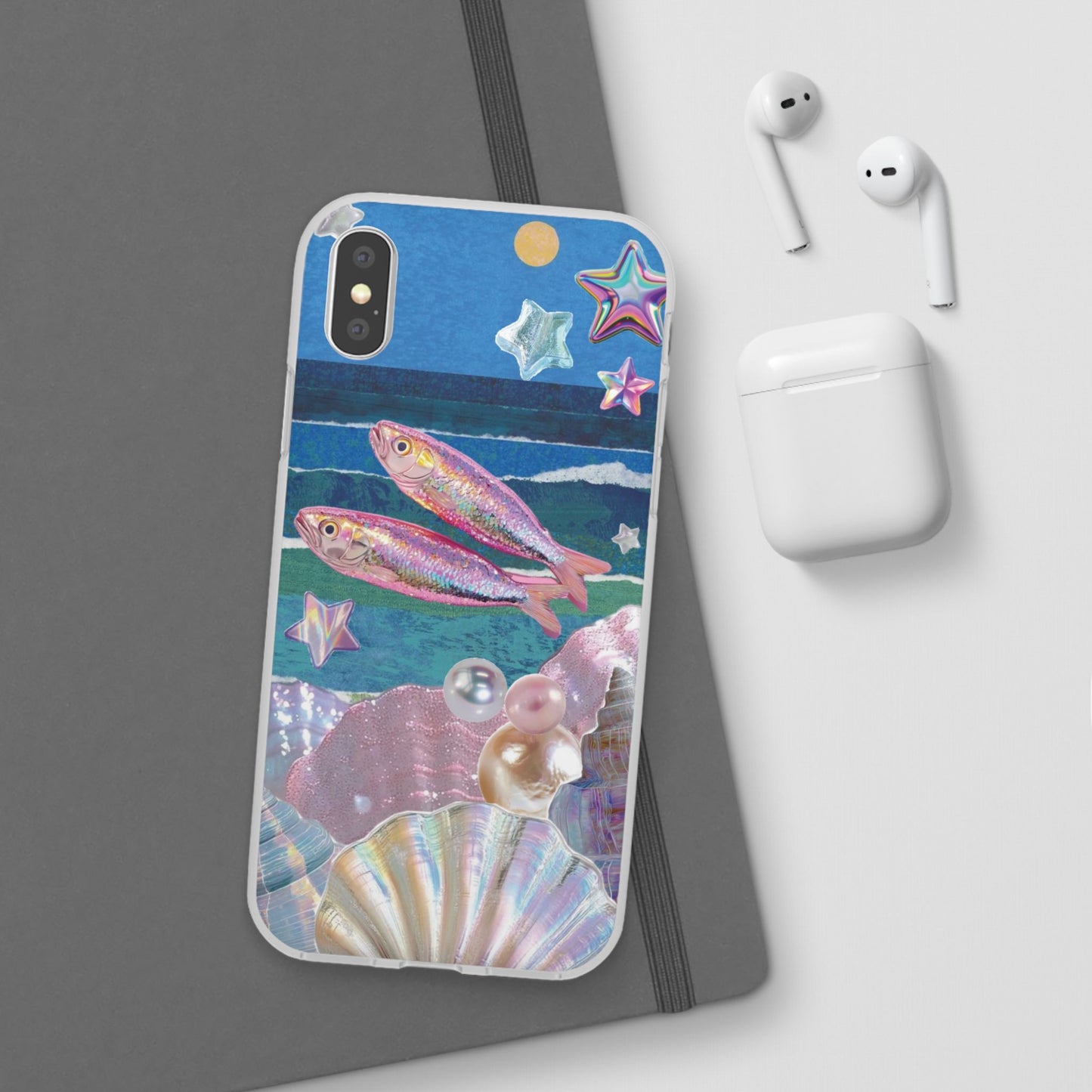 Iridescent Seashell Phone Case | Mermaidcore Ocean Aesthetic Case