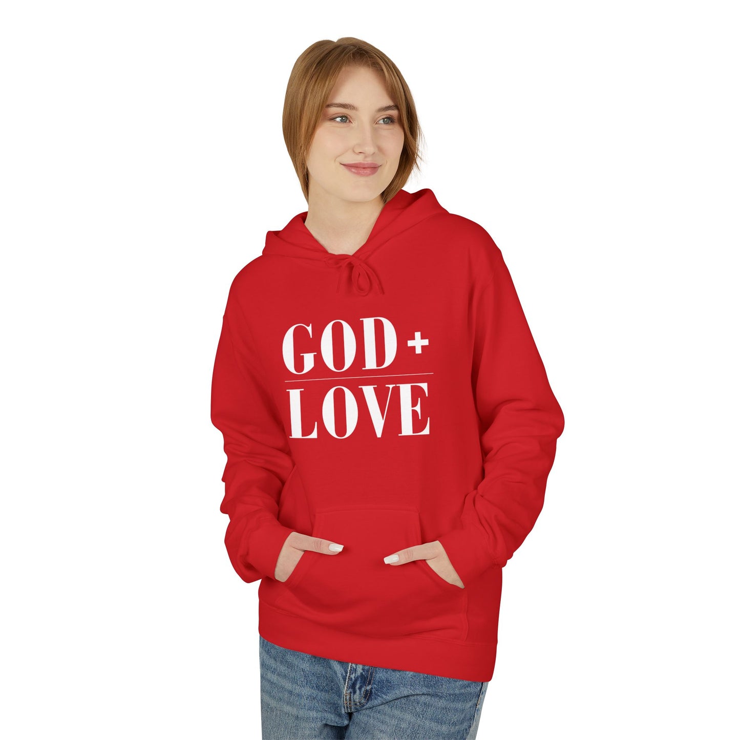 God + Love Statement Fleece Hoodie