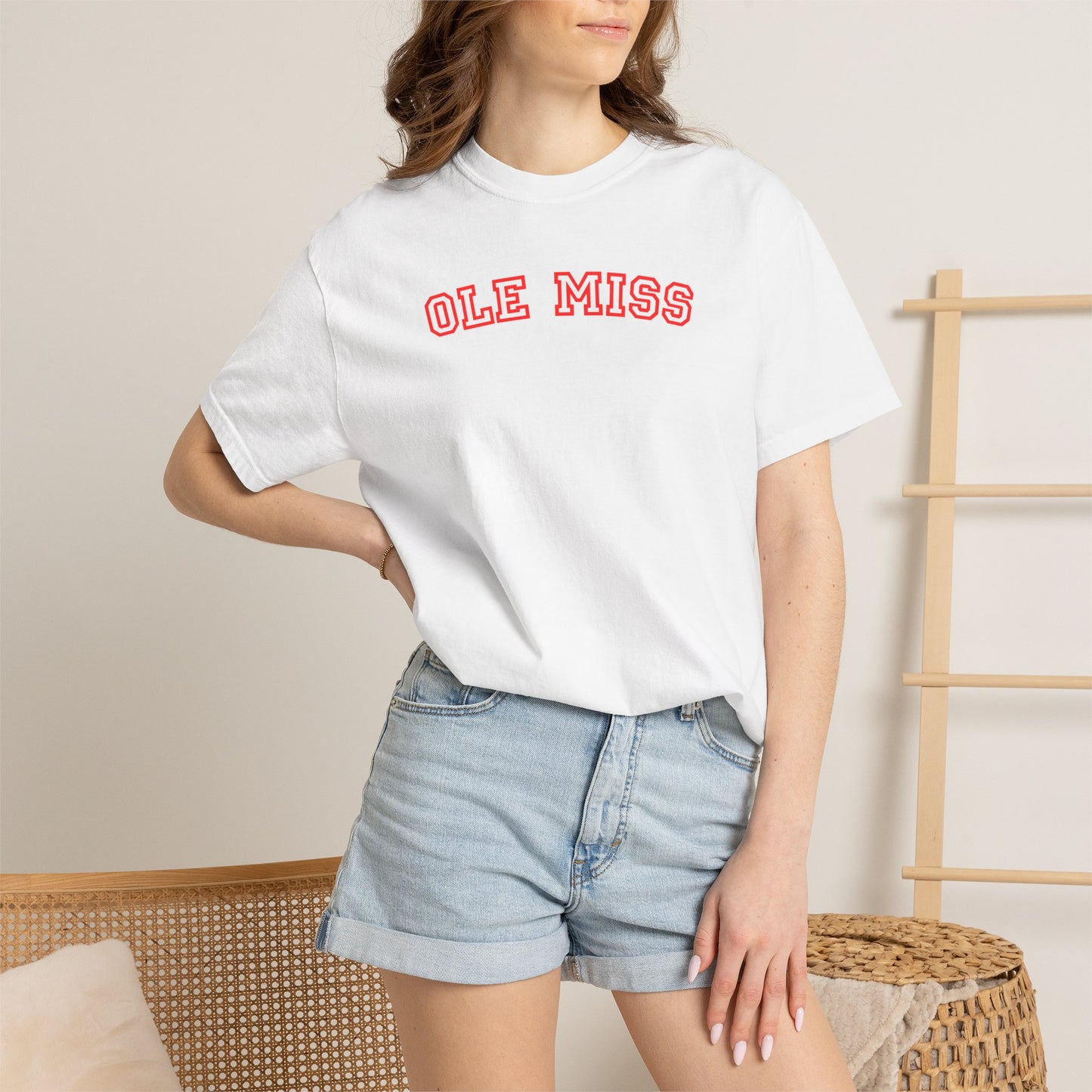 Ole Miss Varsity Graphic Tee | Retro College Style Shirt | Trendy Game Day Tee | Southern Football Aesthetic Shirt