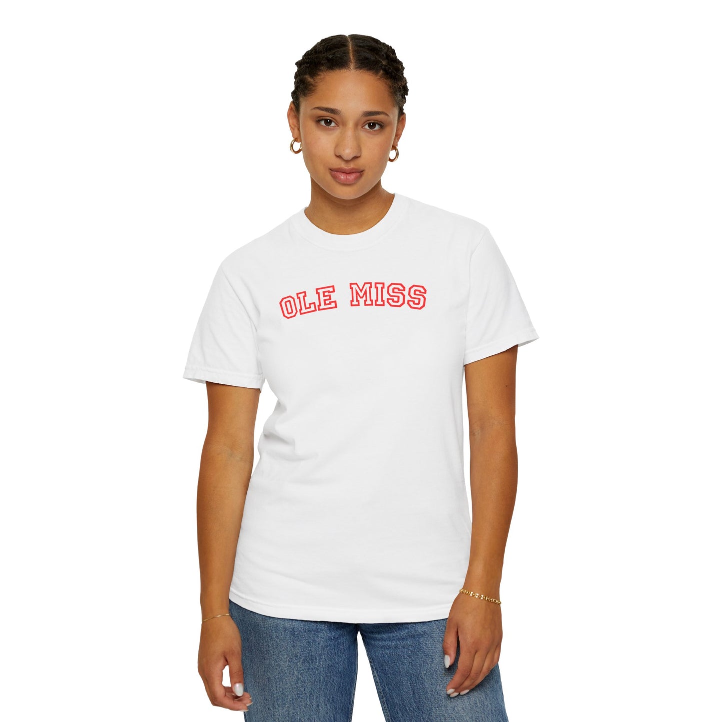 Ole Miss Varsity Graphic Tee | Retro College Style Shirt | Trendy Game Day Tee | Southern Football Aesthetic Shirt