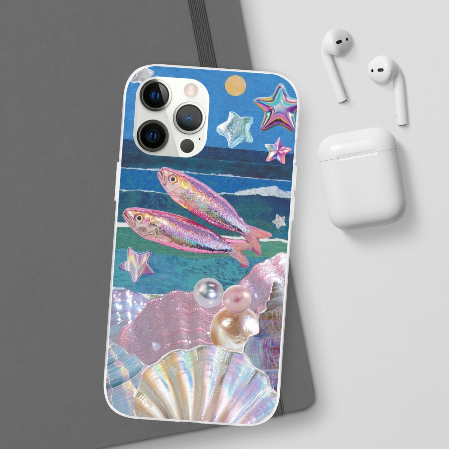 Iridescent Seashell Phone Case | Mermaidcore Ocean Aesthetic Case