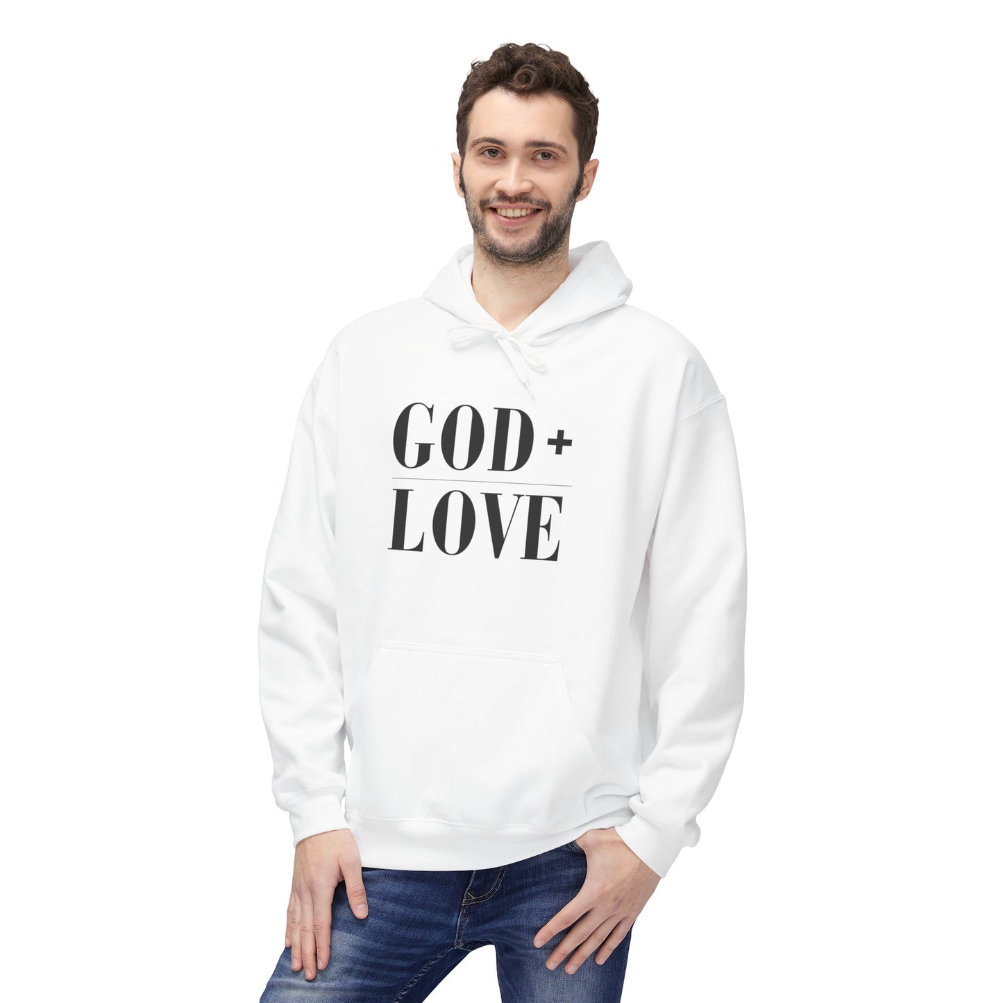 God + Love Statement Fleece Hoodie