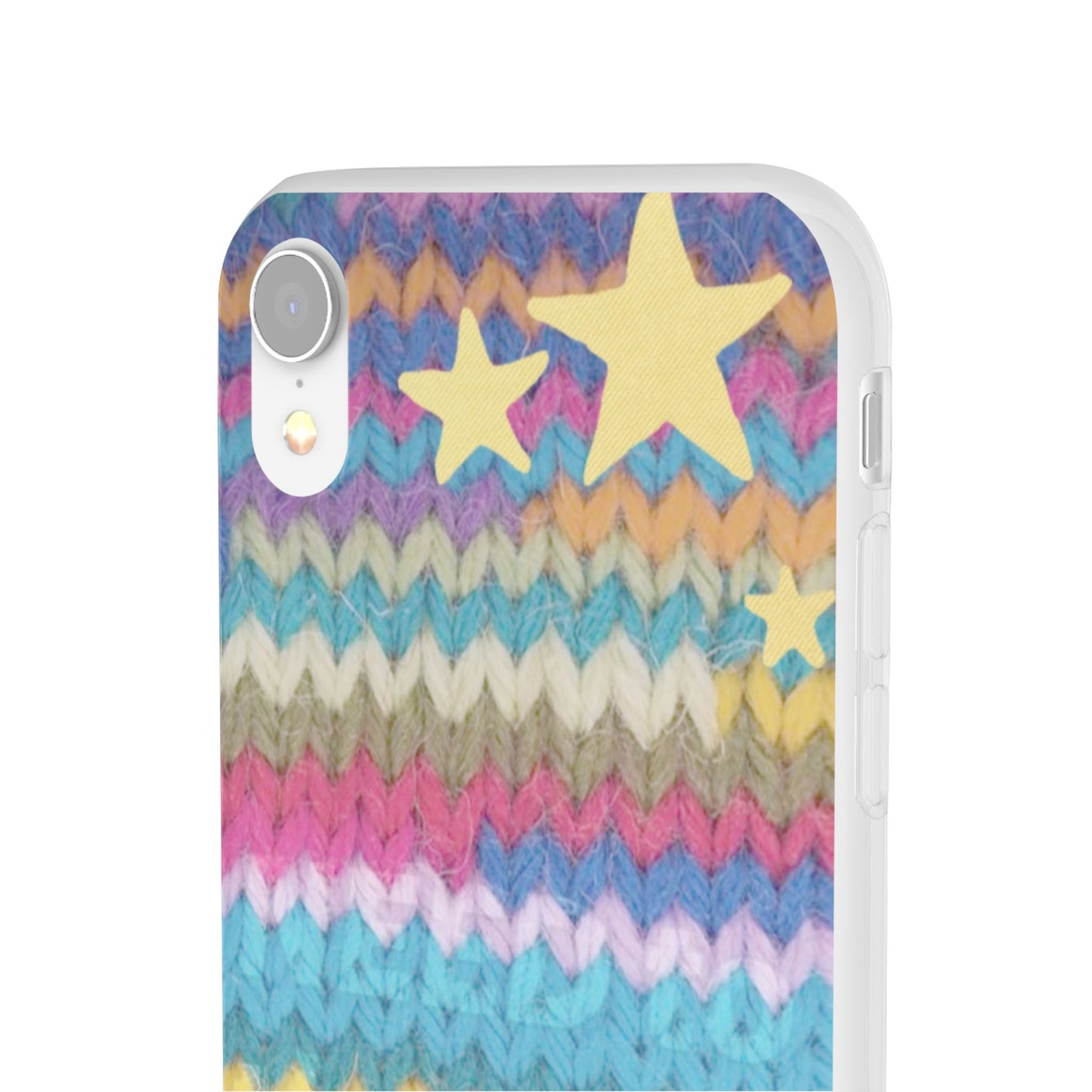 Pastel Knit Star Phone Case | Cozy Rainbow Aesthetic Case
