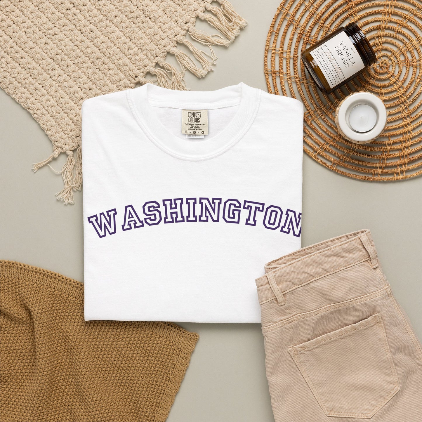 Washington Varsity Graphic Tee | Retro Washington Shirt | Trendy Pacific Northwest Tee | College Style State Shirt