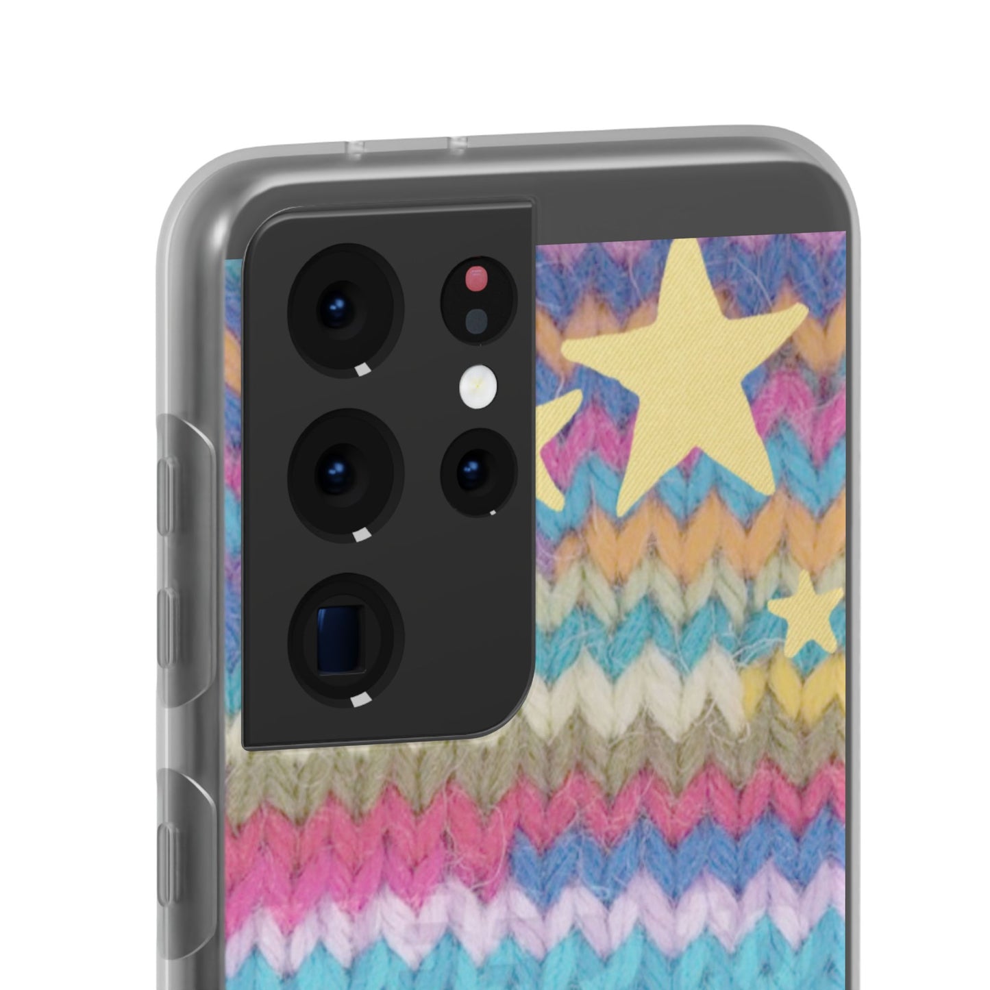 Pastel Knit Star Phone Case | Cozy Rainbow Aesthetic Case