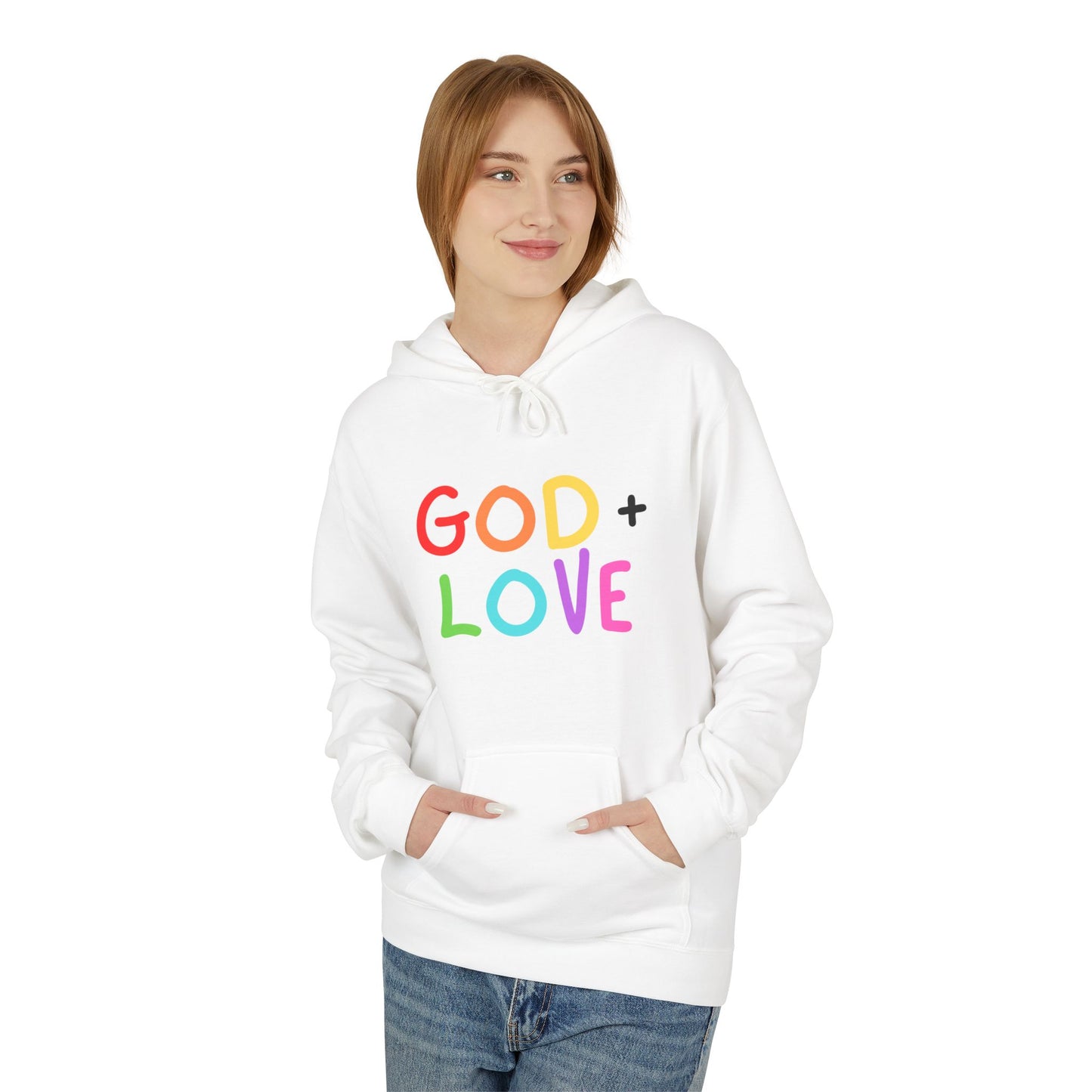 God + Love Color Statement Hoodie – Adult