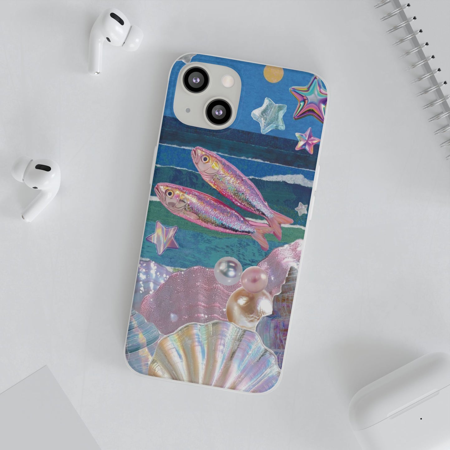 Iridescent Seashell Phone Case | Mermaidcore Ocean Aesthetic Case