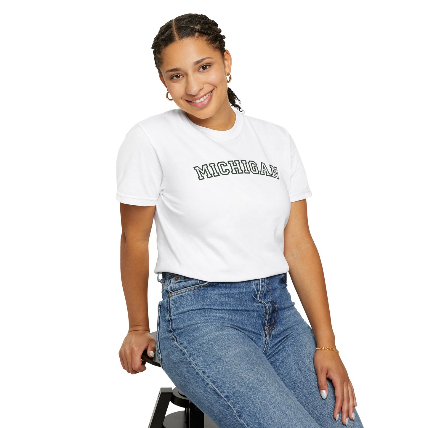 Michigan Varsity Graphic Tee | Retro Michigan Shirt | Midwest Aesthetic Tee | Trendy State Pride Shirt | College Style Tee