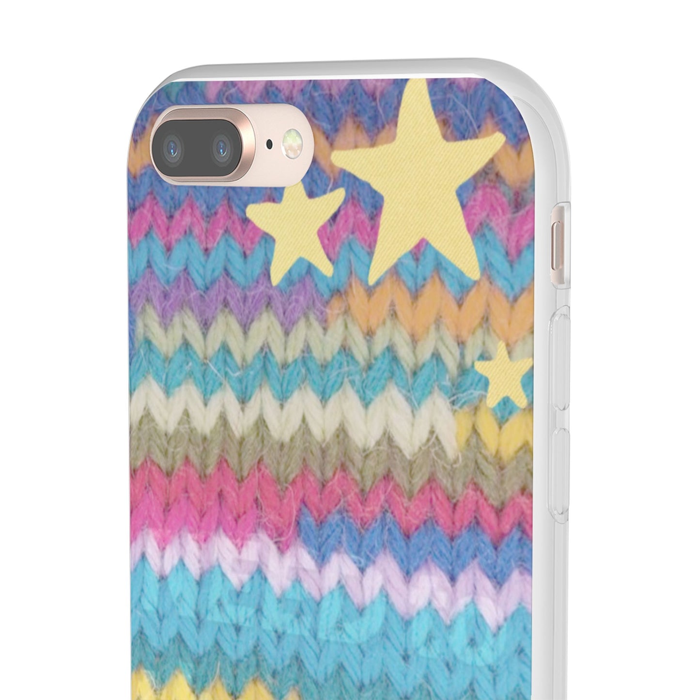 Pastel Knit Star Phone Case | Cozy Rainbow Aesthetic Case