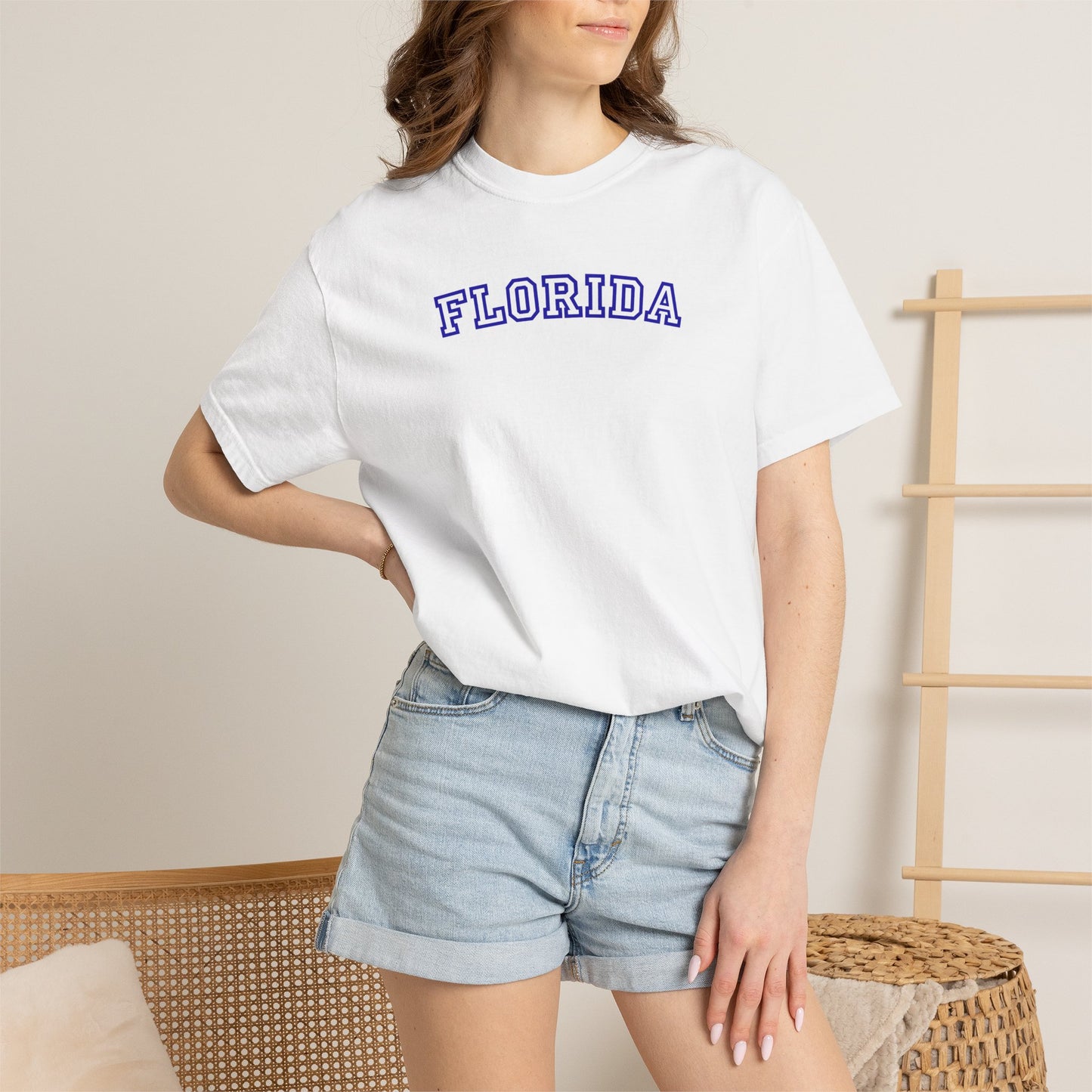Florida Varsity Graphic Tee | Retro Florida Shirt | Trendy Beach Aesthetic Tee | College Style State Shirt