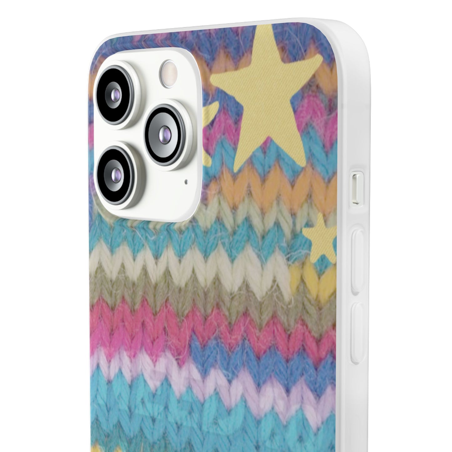 Pastel Knit Star Phone Case | Cozy Rainbow Aesthetic Case