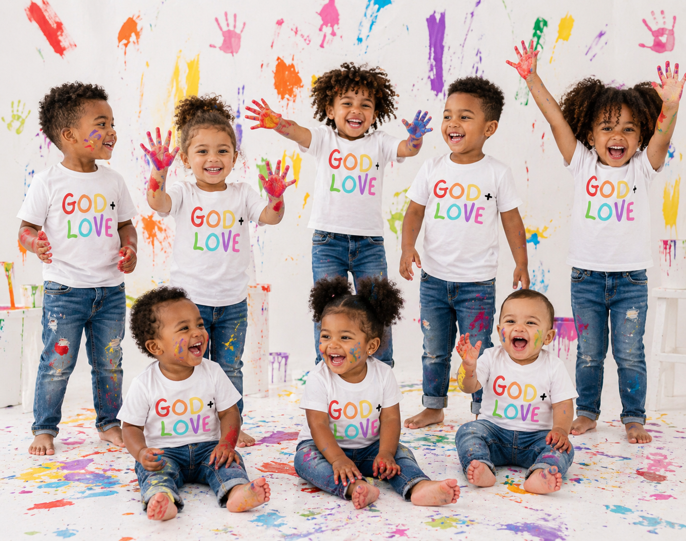 God + Love Color Statement Tee – Adult