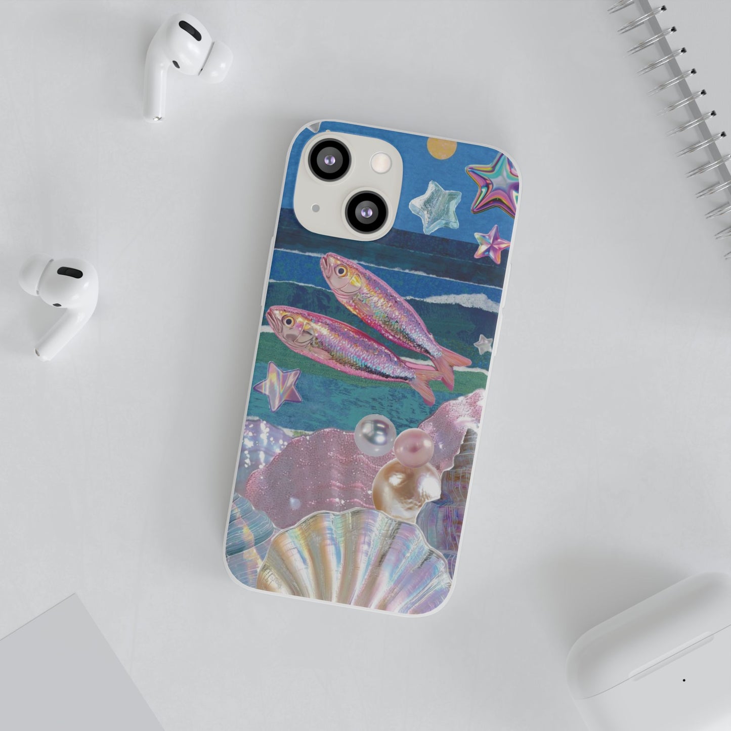 Iridescent Seashell Phone Case | Mermaidcore Ocean Aesthetic Case