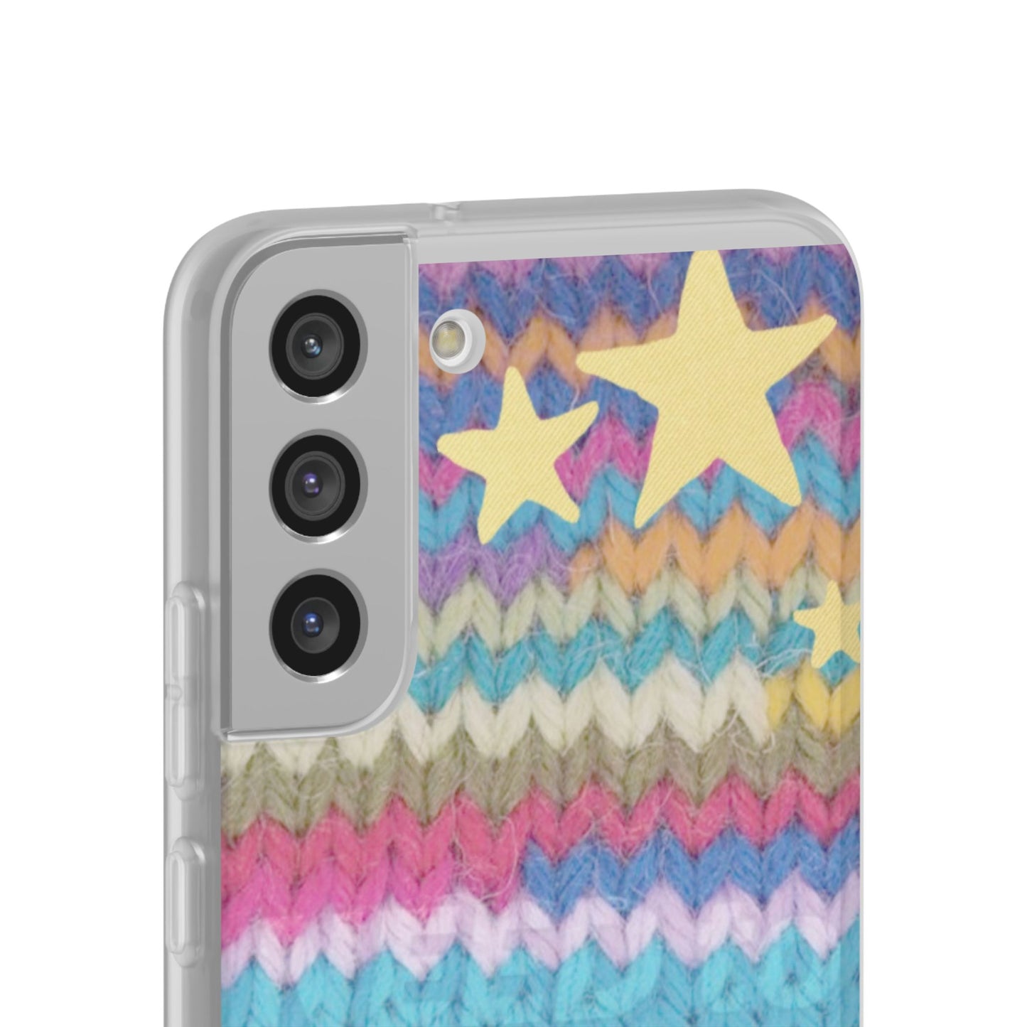Pastel Knit Star Phone Case | Cozy Rainbow Aesthetic Case