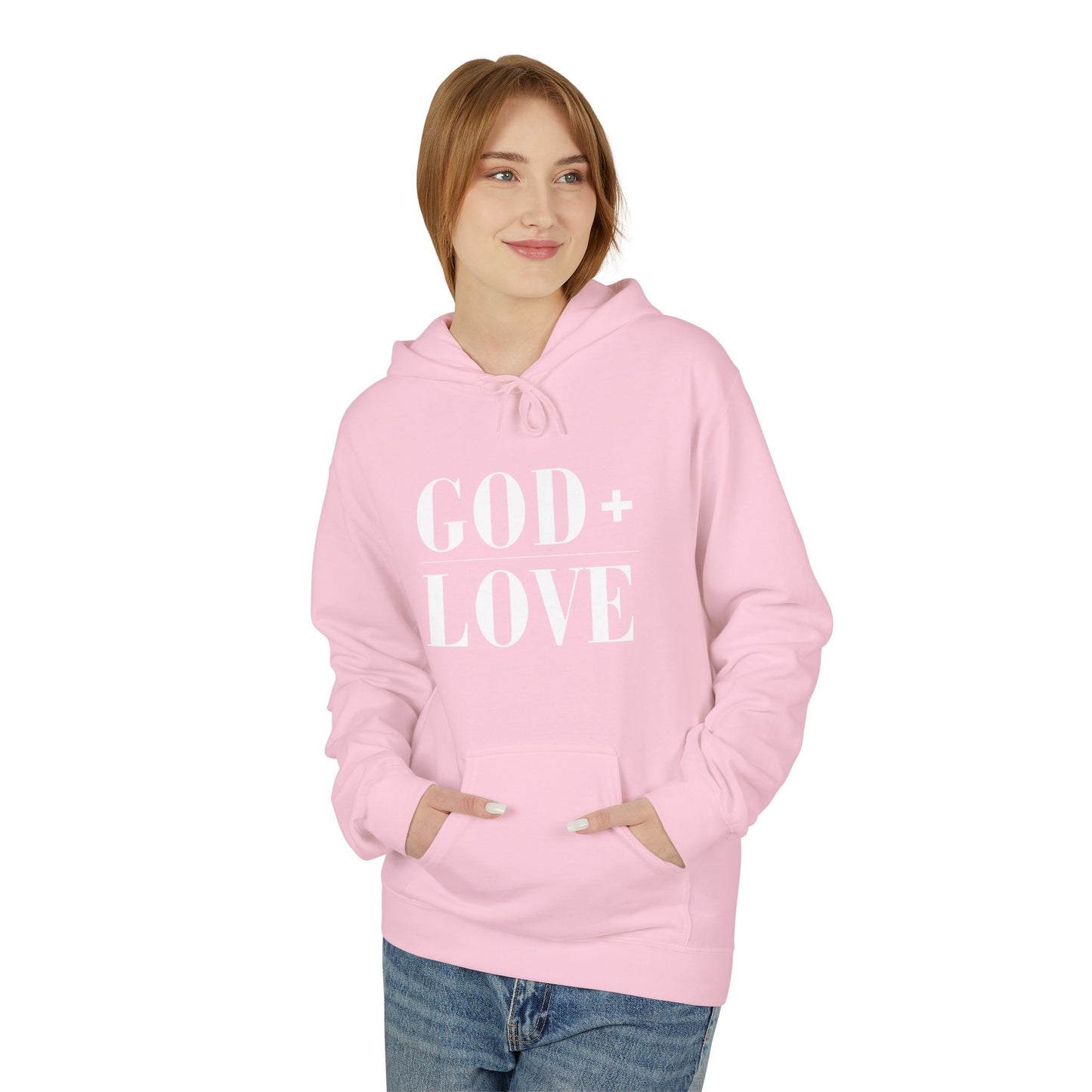 God + Love Statement Fleece Hoodie