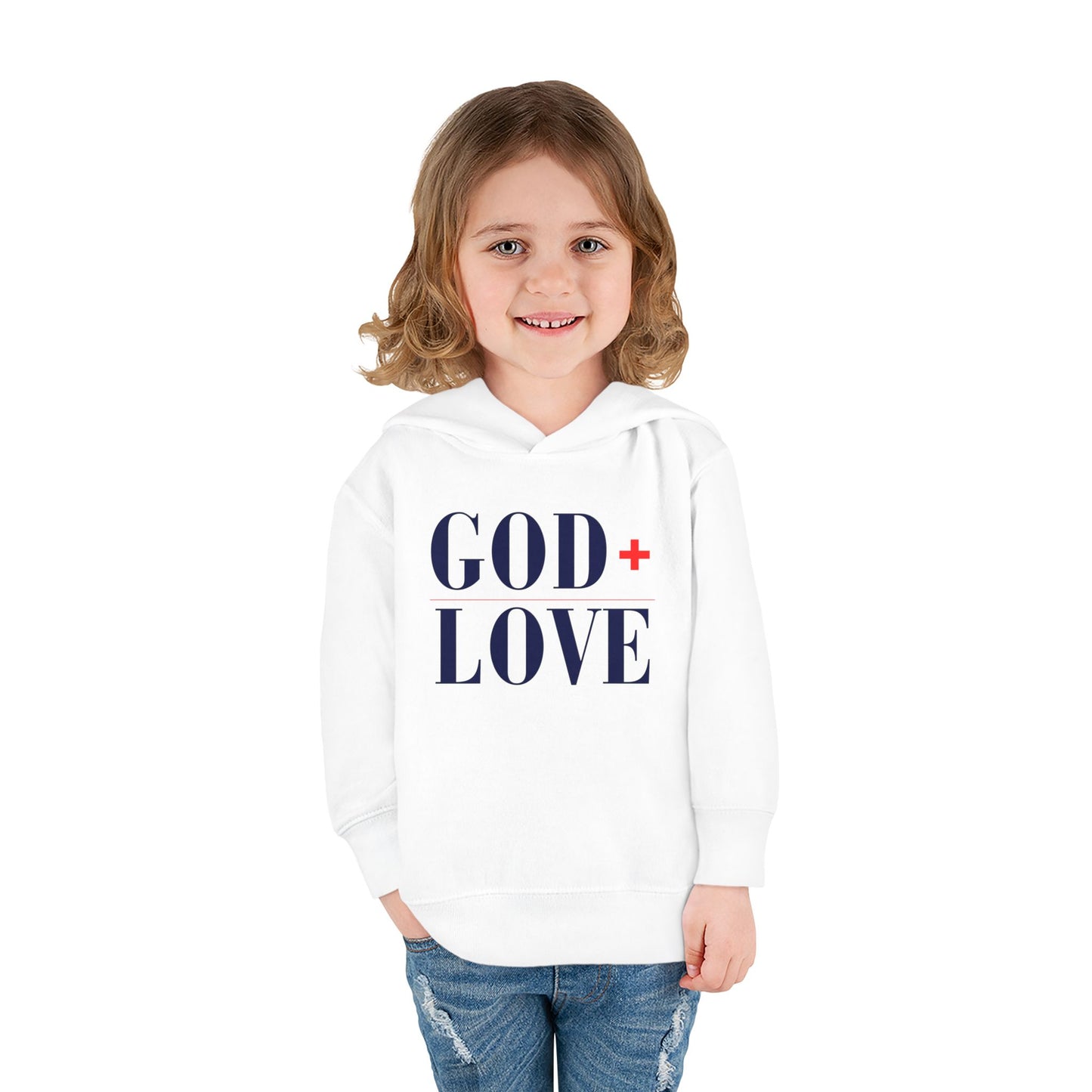USA God Bless Love Statement Hoodie – Toddler