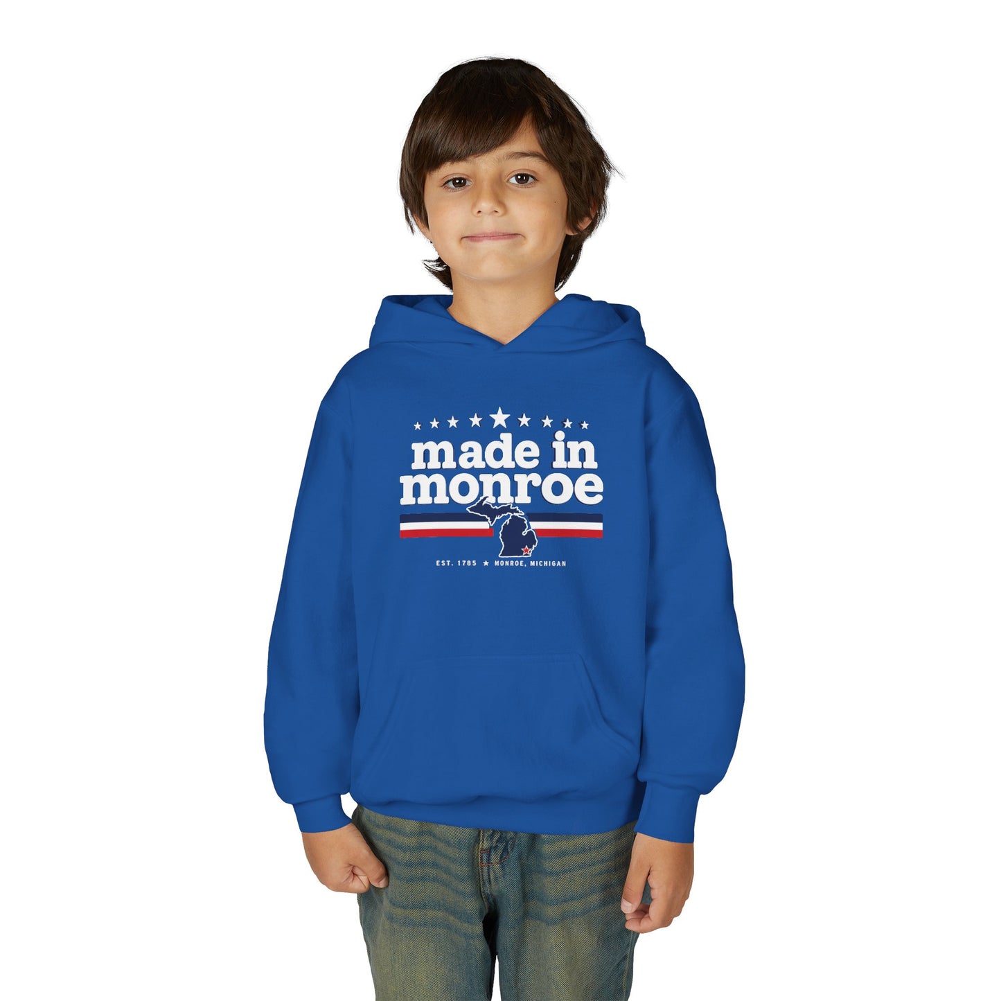 Made in Monroe Vintage Hometown Hoodie- YOUTH