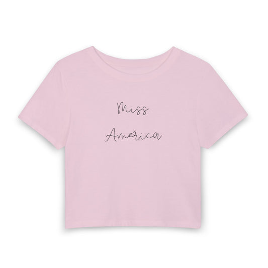 Miss America Baby Tee | Patriotic Graphic Crop Tee