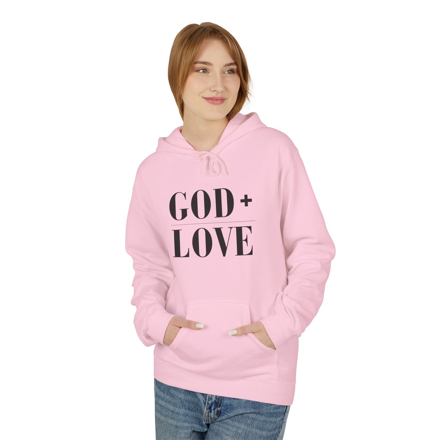 God + Love Statement Fleece Hoodie