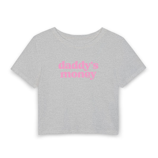 Daddy’s Money Baby Tee | Cute Coquette Graphic Crop Top