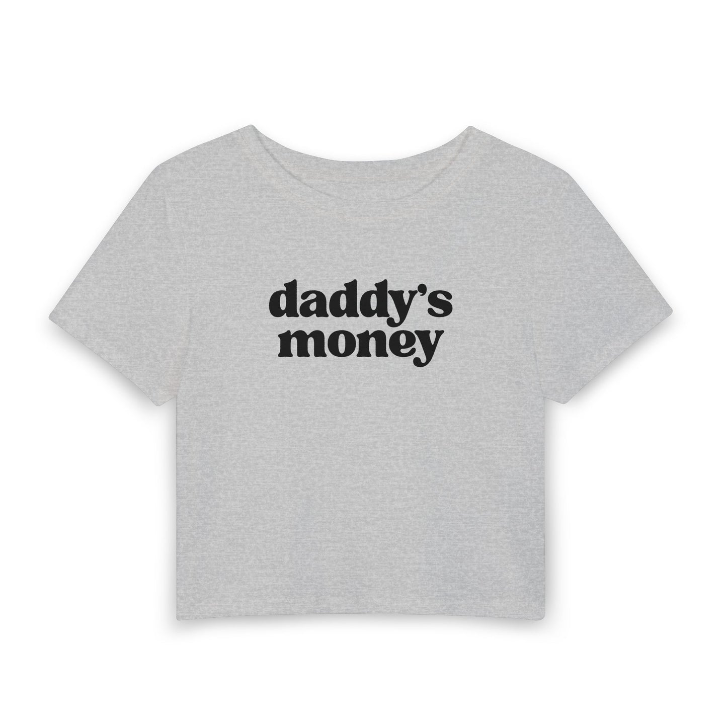 Daddy’s Money Baby Tee | Cute Coquette Graphic Crop Top