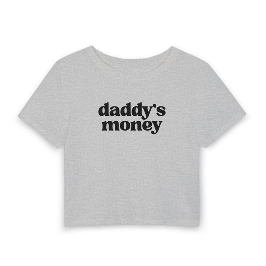Daddy’s Money Baby Tee | Cute Coquette Graphic Crop Top