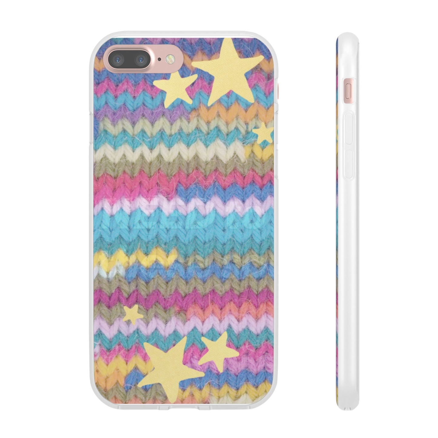 Pastel Knit Star Phone Case | Cozy Rainbow Aesthetic Case