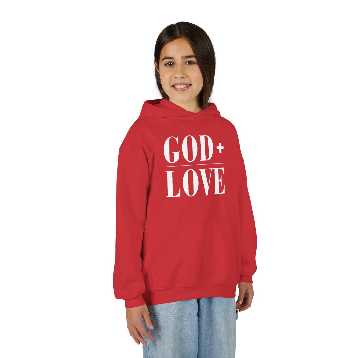God + Love Statement Hoodie – Youth