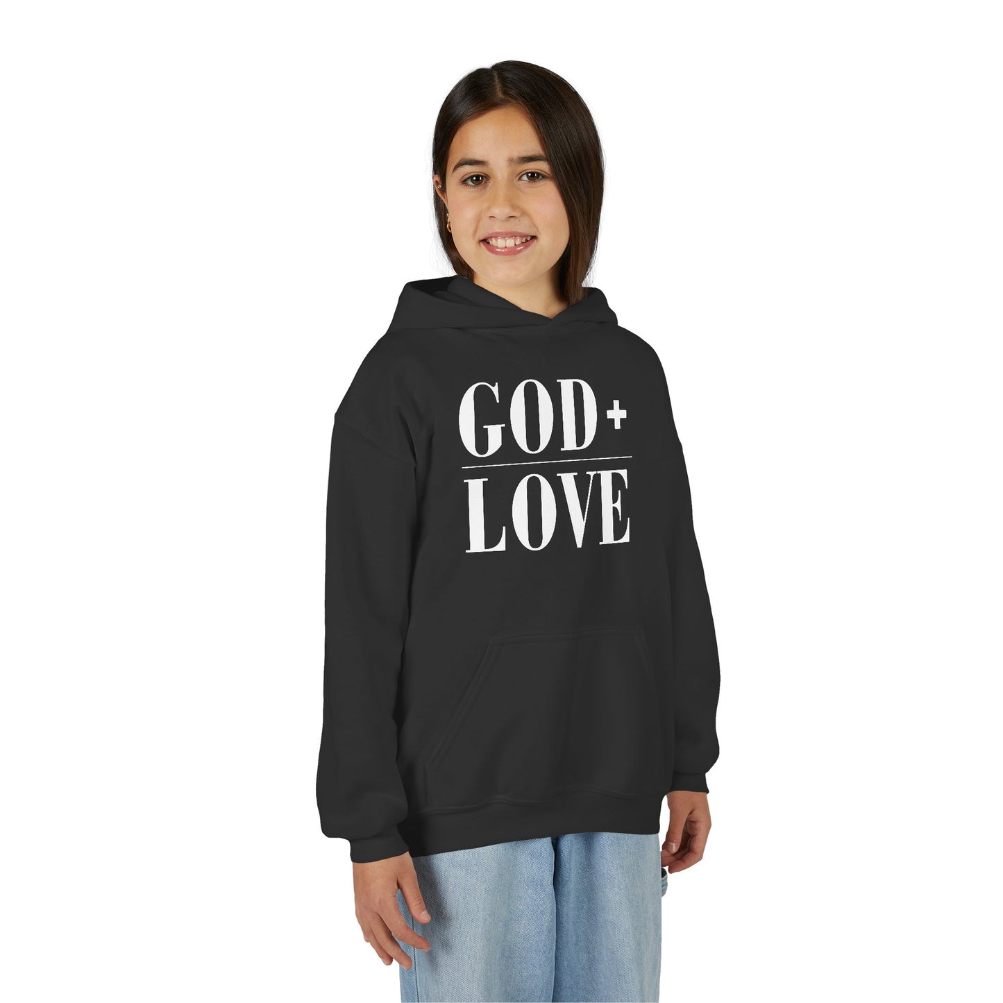 God + Love Statement Hoodie – Youth