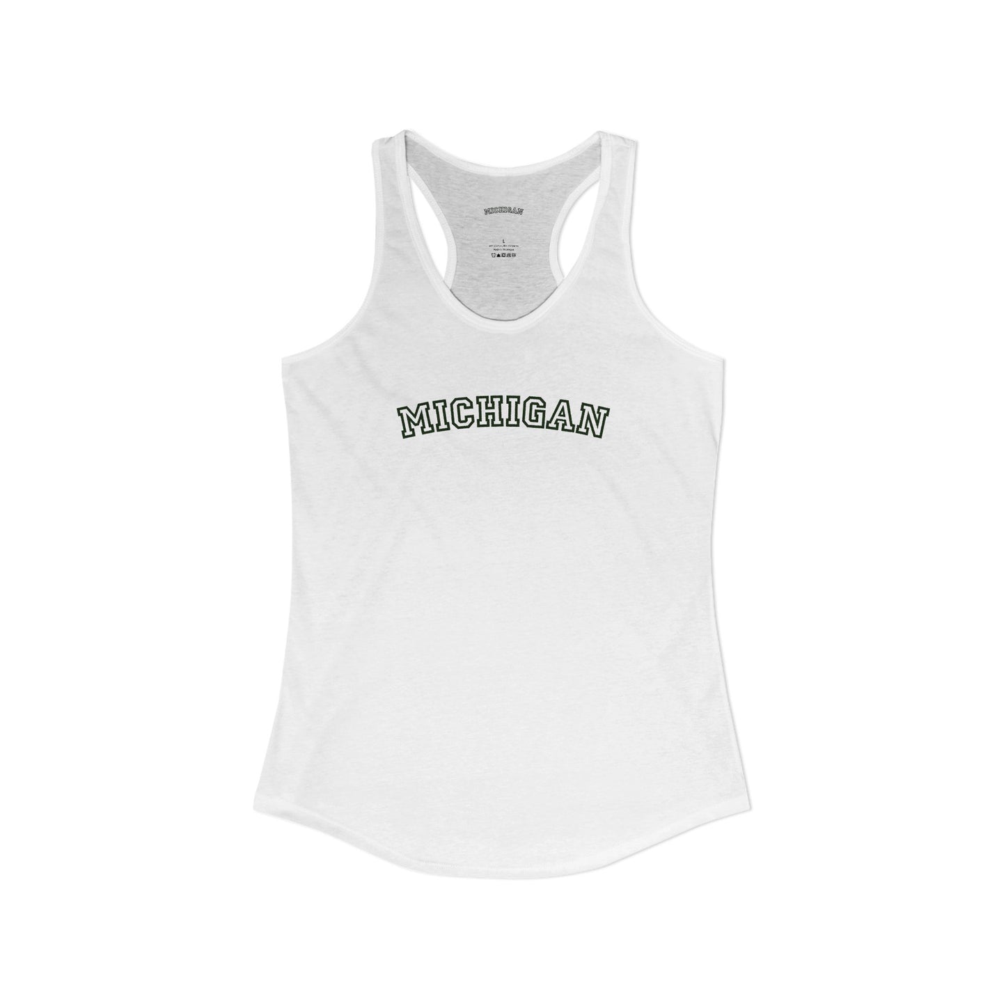 Michigan Varsity Graphic Tank | Retro Michigan Shirt | Midwest Aesthetic Tee | Trendy State Pride Shirt | College Style Tee
