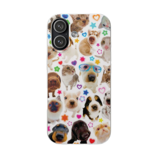 Cute Puppy Kitten Phone Case | Kawaii Pet Lover Aesthetic Case